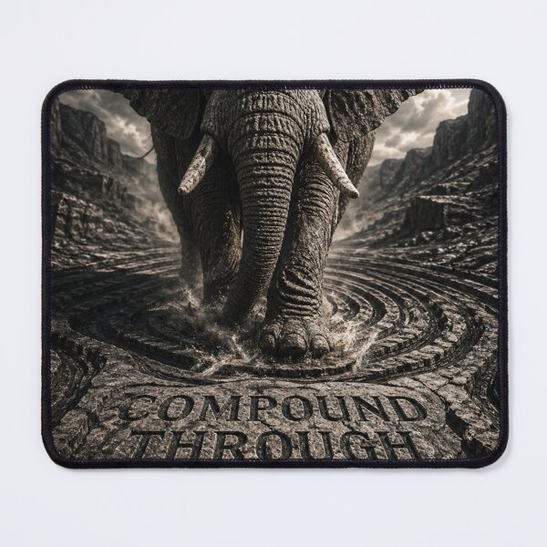 Item preview, Founder Compound Through Time Elephant Stone Relief Art Print designed and sold by SavannaStrikes.
