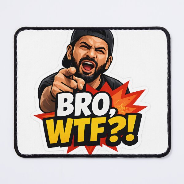Item preview, BRO WTF Funny Meme Sticker | Viral Reaction Sticker | Sarcastic Humor USA Trend designed and sold by StickoStore.
