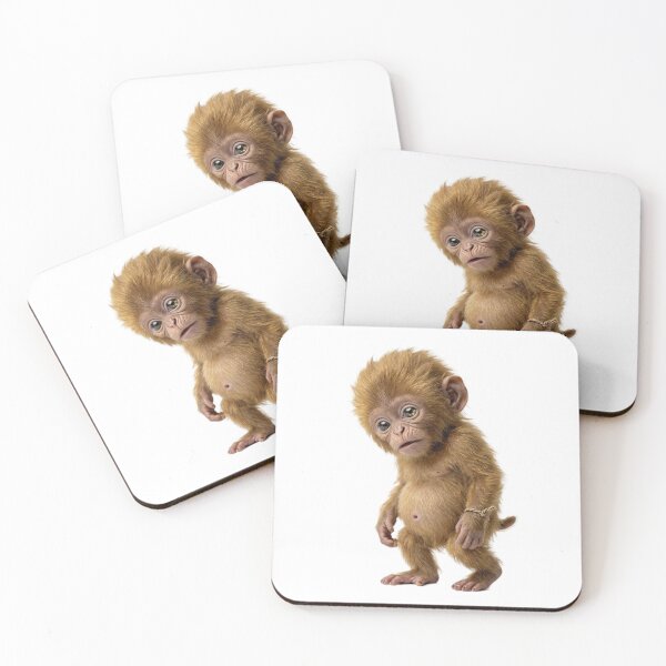 Item preview, Adorable Fluffy Baby Monkey standing designed and sold by ogduckboy.
