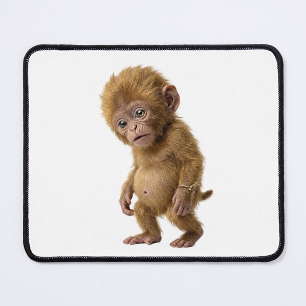 Item preview, Adorable Fluffy Baby Monkey standing designed and sold by ogduckboy.