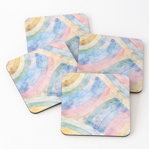 Item preview, Pastel Rainbow Arcs Watercolor Pattern designed and sold by blankTeeShirt.