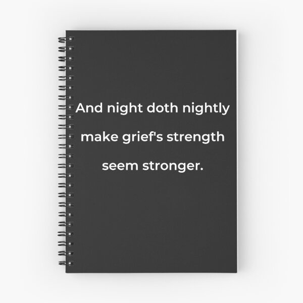 Item preview, "And night doth nightly make grief's strength seem stronger." - print white designed and sold by ariksworld.
