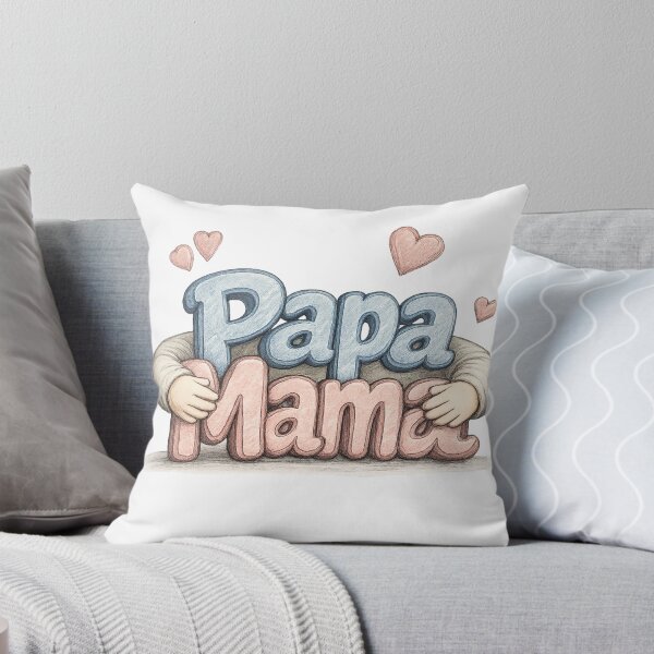 Item preview, Papa & Mama Hug Illustration – Cute Family Love Design for Parents & Gifts designed and sold by thesmilngnature.