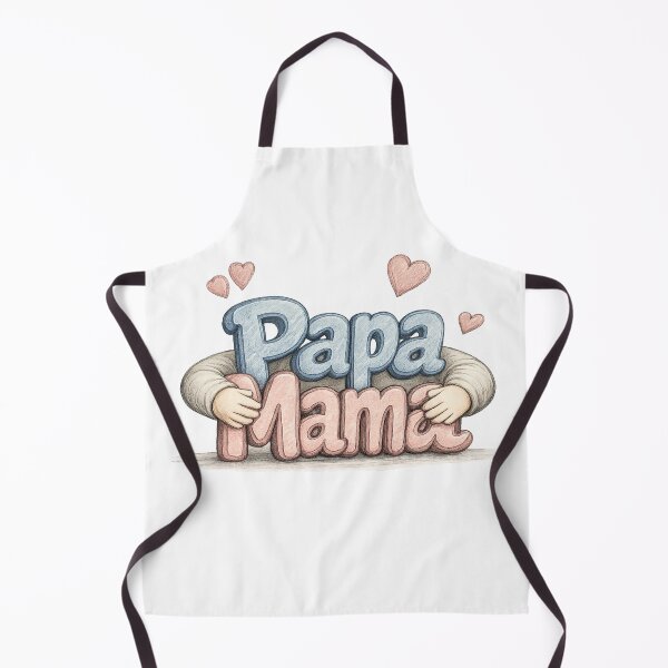 Item preview, Papa & Mama Hug Illustration – Cute Family Love Design for Parents & Gifts designed and sold by thesmilngnature.