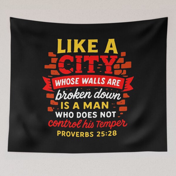 Item preview, Proverbs 25:28 A Man Who Does Not Control His Temper designed and sold by plushism.