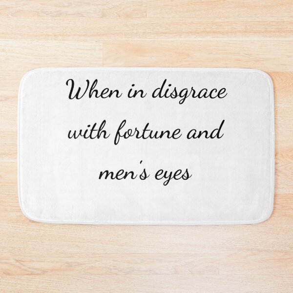 Item preview, "When in disgrace with fortune and men's eyes" - handwriting black designed and sold by ariksworld.