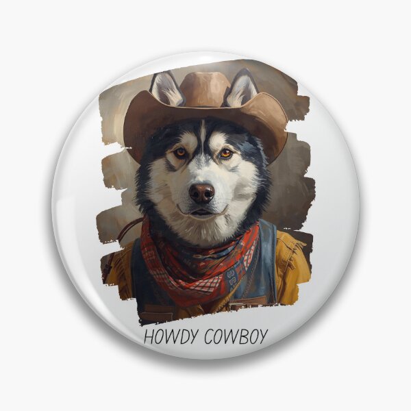 Item preview, Husky Dressed as a Cowboy 'Howdy Cowboy' designed and sold by Soulstar Designs.