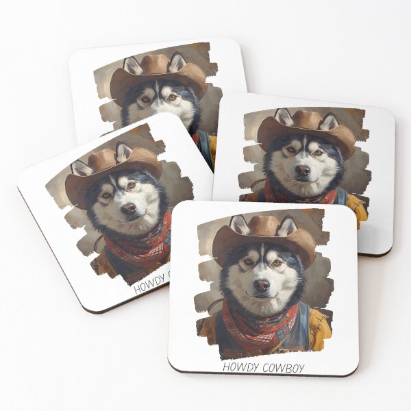 Item preview, Husky Dressed as a Cowboy 'Howdy Cowboy' designed and sold by Soulstar Designs.