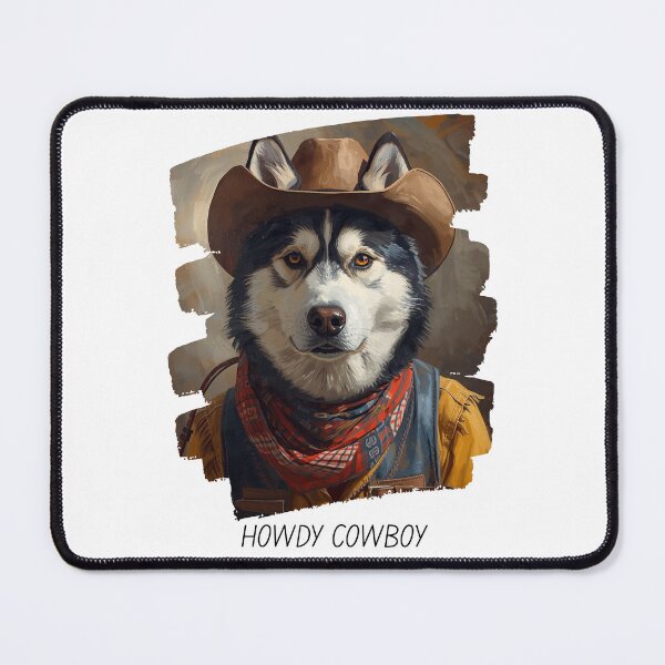 Item preview, Husky Dressed as a Cowboy 'Howdy Cowboy' designed and sold by Soulstar Designs.