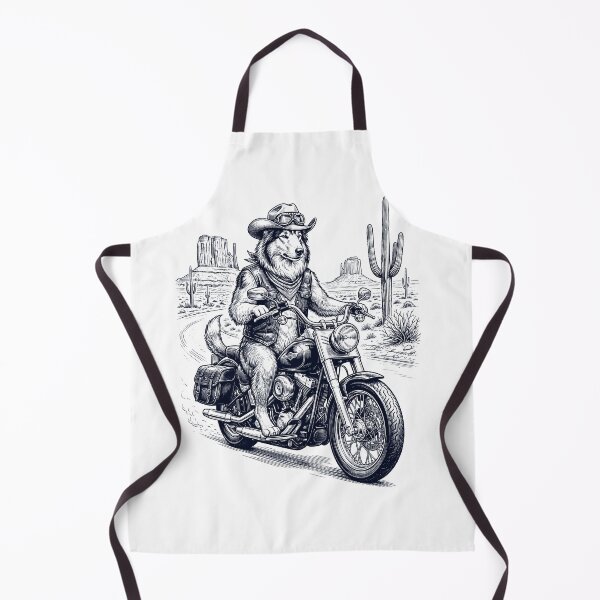 Item preview, Vintage Collie Riding Motorbike Moto Western Cowboy Dog Lover designed and sold by DoodleTortle.