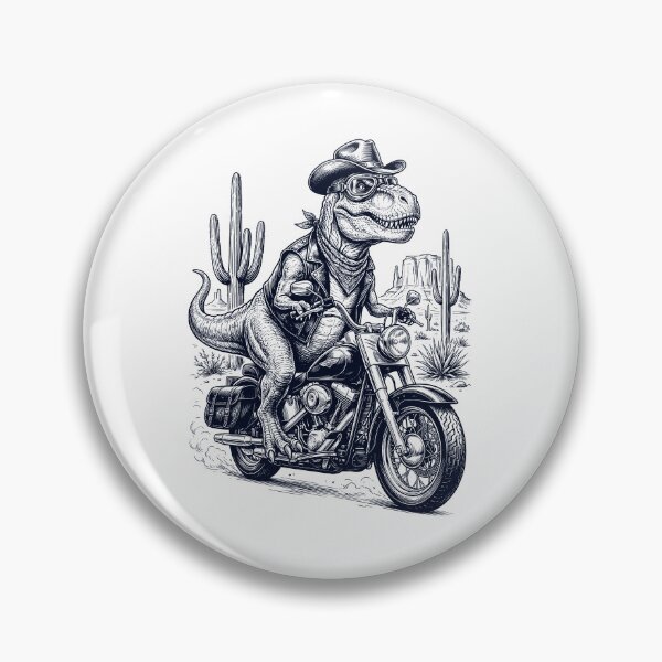 Item preview, Vintage Dinosaur Riding Motorbike Moto Western Cowboy Animal Lover designed and sold by DoodleTortle.
