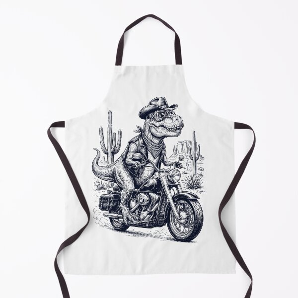 Item preview, Vintage Dinosaur Riding Motorbike Moto Western Cowboy Animal Lover designed and sold by DoodleTortle.