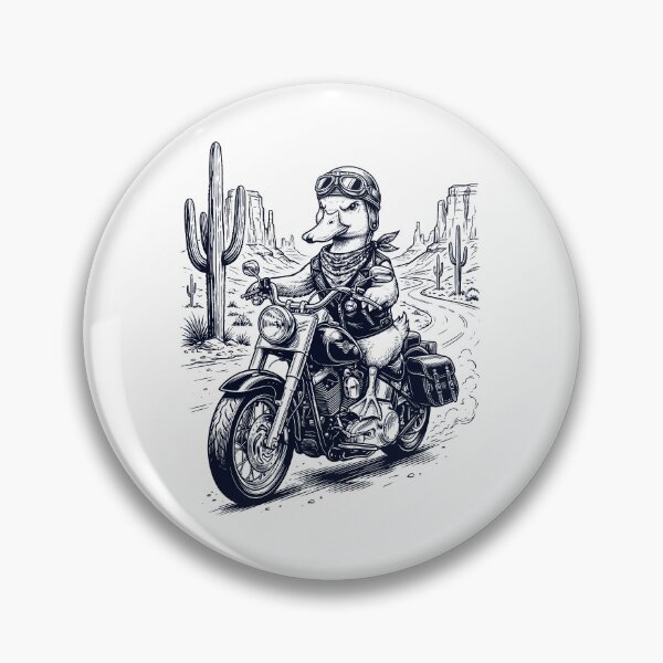 Item preview, Vintage Duck Riding Motorbike Moto Western Cowboy Animal Lover designed and sold by DoodleTortle.