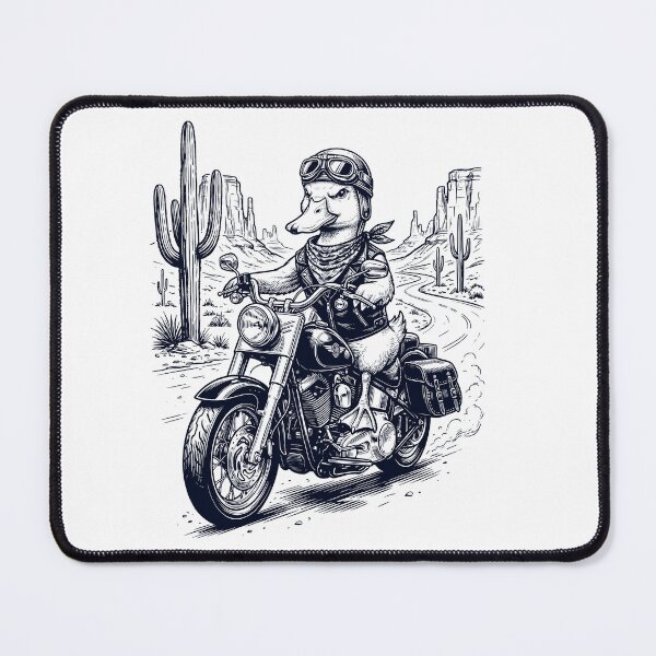 Item preview, Vintage Duck Riding Motorbike Moto Western Cowboy Animal Lover designed and sold by DoodleTortle.