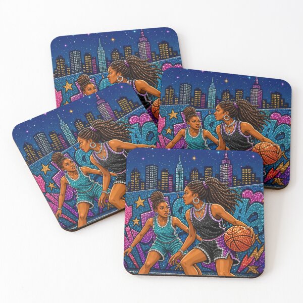 Item preview, Women's Basketball "Bedazzled-look" Graffiti Aesthetic Nighttime Skyline Streetball designed and sold by ActOnyx Designs.