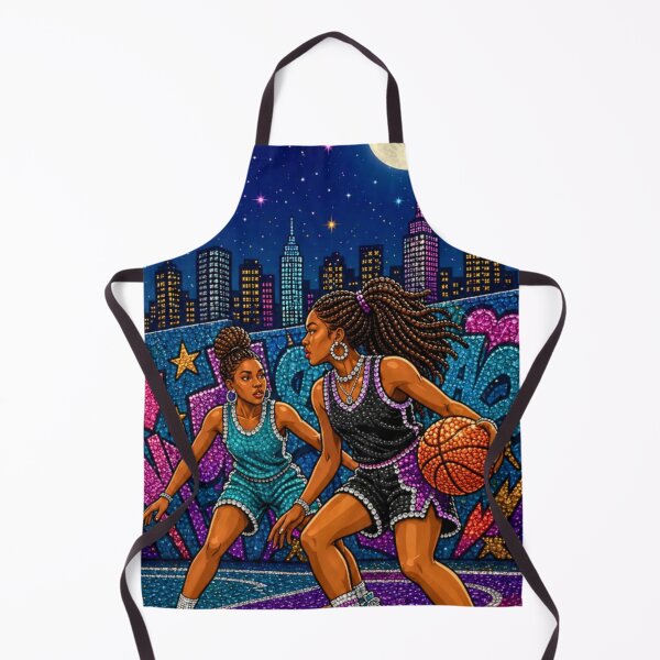 Item preview, Women's Basketball "Bedazzled-look" Graffiti Aesthetic Nighttime Skyline Streetball designed and sold by ActOnyx Designs.