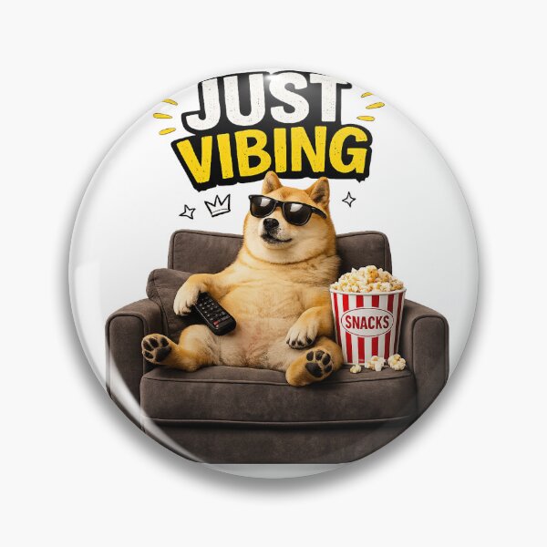 Item preview, Just Vibing Dog Meme designed and sold by Mad World Creations.