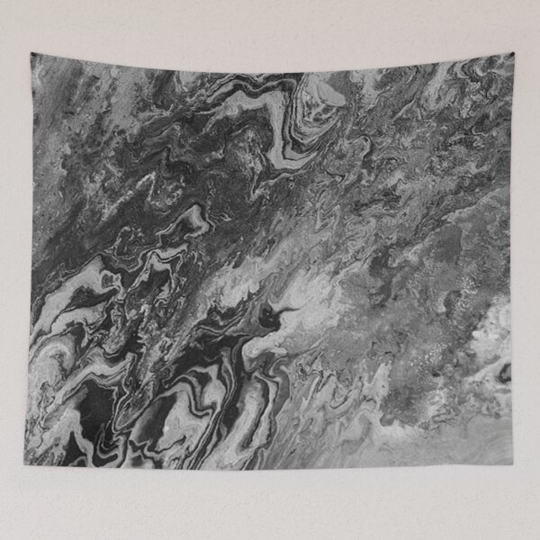Item preview, Monochrome Marble: Psychedelic Fluid Abstract Art Print, Black and White Acrylic Pour Painting, Greyscale Swirl Texture, Decadent Classy Wall Decor designed and sold by Dominika Brodowska.