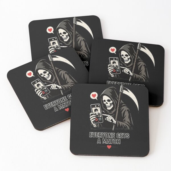 Item preview, Grim Reaper Dating App – Everyone Gets a Match | Dark Humor Design designed and sold by WLFCo.