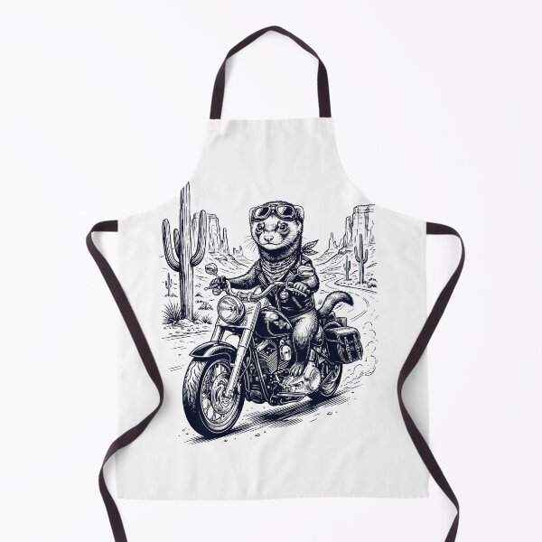 Item preview, Vintage Ferret Riding Motorbike Moto Western Cowboy Animal Lover designed and sold by DoodleTortle.