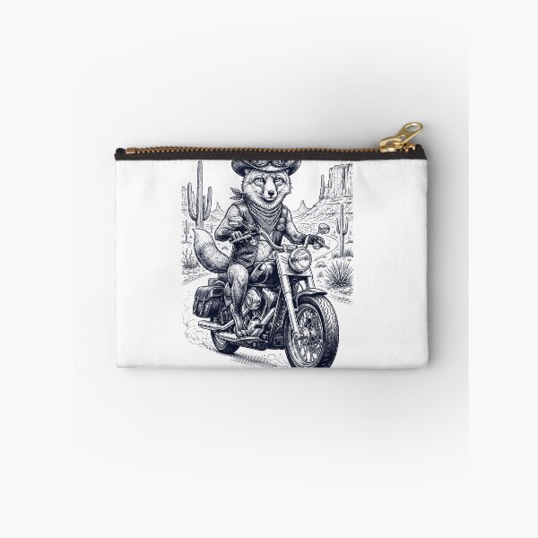 Item preview, Vintage Fox Riding Motorbike Moto Western Cowboy Animal Lover designed and sold by DoodleTortle.