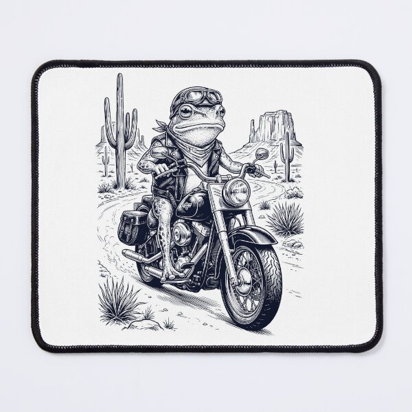 Item preview, Vintage Frog Riding Motorbike Moto Western Cowboy Animal Lover designed and sold by DoodleTortle.