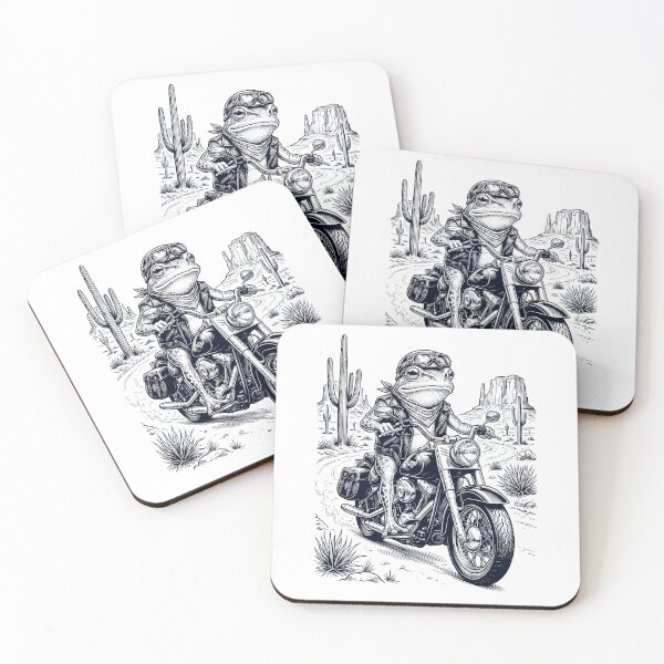 Item preview, Vintage Frog Riding Motorbike Moto Western Cowboy Animal Lover designed and sold by DoodleTortle.