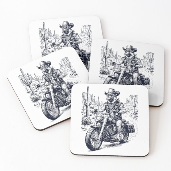 Item preview, Vintage German Shepherd Riding Motorbike Moto Western Cowboy Dog Lover designed and sold by DoodleTortle.
