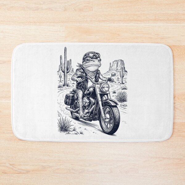 Item preview, Vintage Frog Riding Motorbike Moto Western Cowboy Animal Lover designed and sold by DoodleTortle.