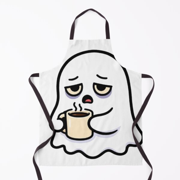 Item preview, Dead Tired Cute Ghost Coffee Sticker designed and sold by THAMIM REALITY 2.0.