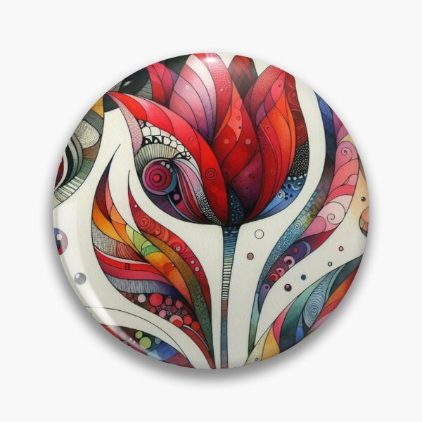 Item preview, Vibrant Geometric Tulip Flower Design designed and sold by purplesensation.
