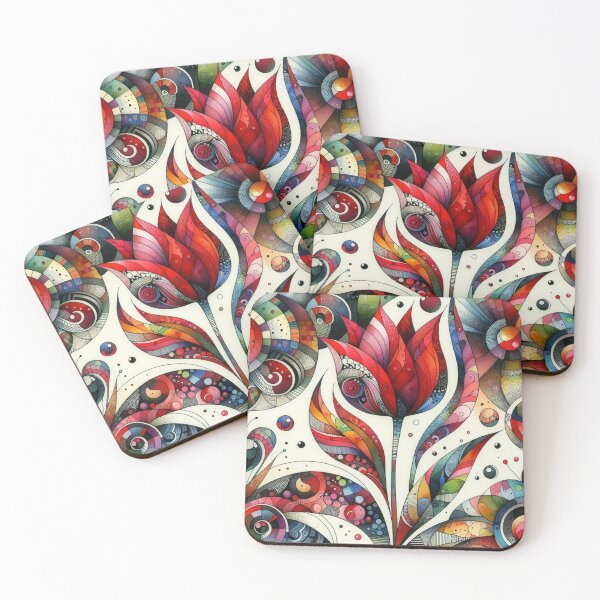 Item preview, Vibrant Geometric Tulip Flower Design designed and sold by purplesensation.