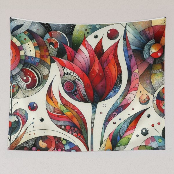 Item preview, Vibrant Geometric Tulip Flower Design designed and sold by purplesensation.