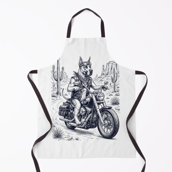 Item preview, Vintage Great Dane Riding Motorbike Moto Western Cowboy Dog Lover designed and sold by DoodleTortle.
