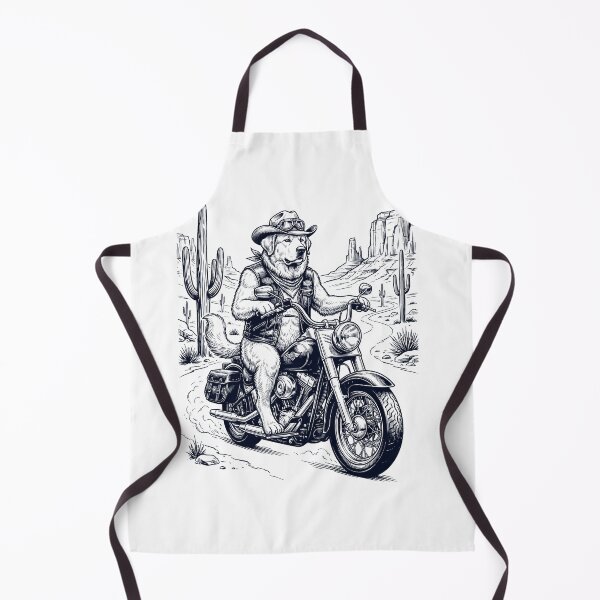 Item preview, Vintage Great Pyrenees Riding Motorbike Moto Western Cowboy Dog Lover designed and sold by DoodleTortle.