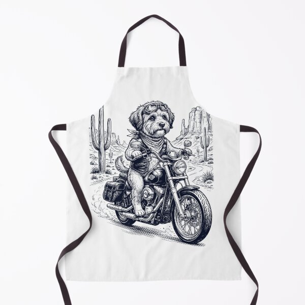 Item preview, Vintage Havanese Riding Motorbike Moto Western Cowboy Dog Lover designed and sold by DoodleTortle.
