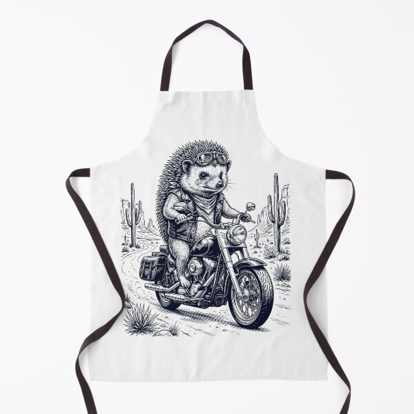 Item preview, Vintage Hedgehog Riding Motorbike Moto Western Cowboy Animal Lover designed and sold by DoodleTortle.