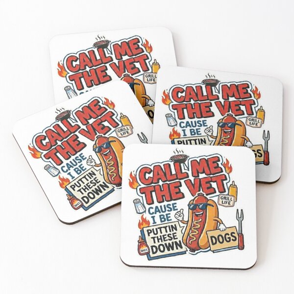 Item preview, Call Me The Vet Hot Dog - Funny BBQ Grill Master Humor T-Shirt designed and sold by MerchlyMike.