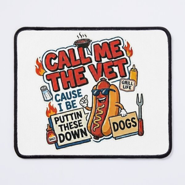Item preview, Call Me The Vet Hot Dog - Funny BBQ Grill Master Humor T-Shirt designed and sold by MerchlyMike.