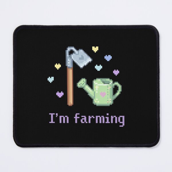 Item preview, "I'm Farming" Cute Pixel Art Garden Tools Illustration designed and sold by SplashTastic.