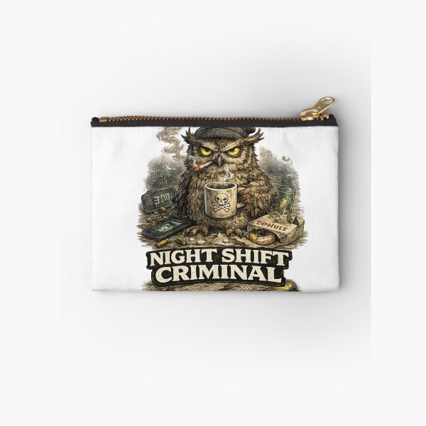 Item preview, Night Shift Criminal Owl – Tiny Villains Series Funny Evil Owl designed and sold by MoodMinistry.