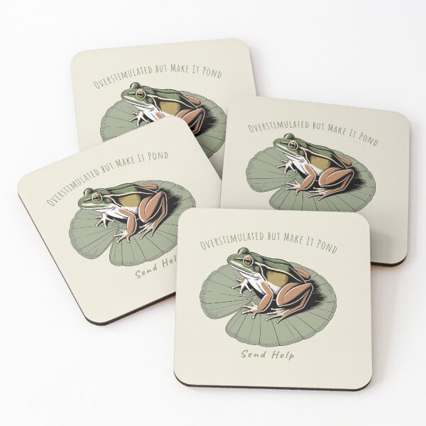 Item preview, Overstimulated but Make It Pond – Funny Frog on Lily Pad T-Shirt designed and sold by AlexandraSand.