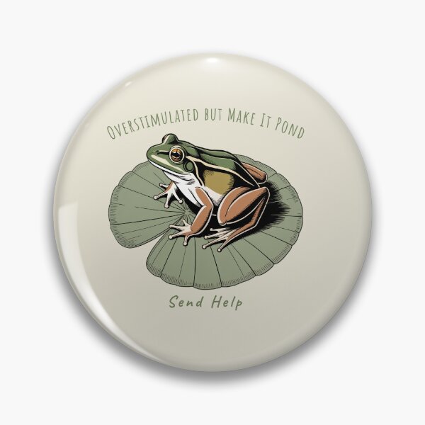 Item preview, Overstimulated but Make It Pond – Funny Frog on Lily Pad T-Shirt designed and sold by AlexandraSand.
