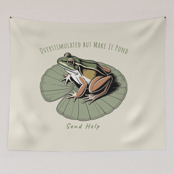 Item preview, Overstimulated but Make It Pond – Funny Frog on Lily Pad T-Shirt designed and sold by AlexandraSand.