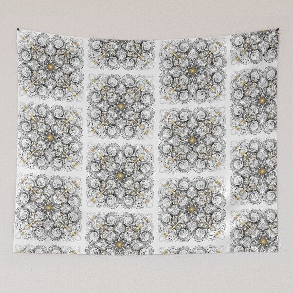 Item preview, Celestial Nexus: Golden Fractal Radiance designed and sold by Peter Veselinović.