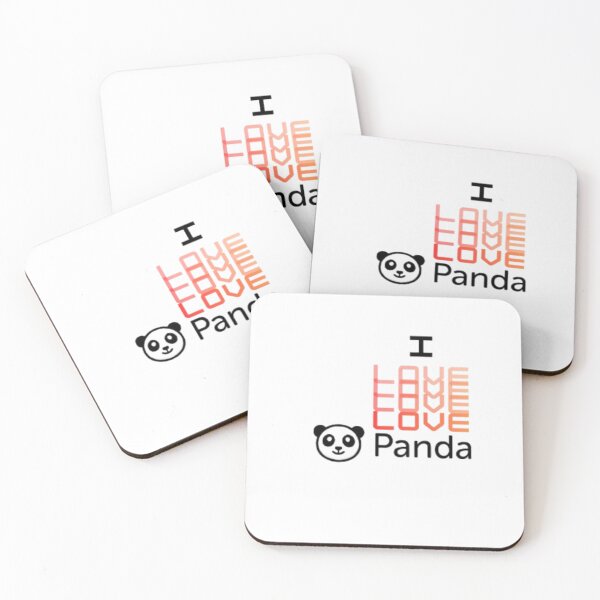 Item preview, I Love Panda Typography Gradient Design | Panda Lover Gift for Her | Cute Panda Graphic Tee designed and sold by SOLIORA  ATELIER.