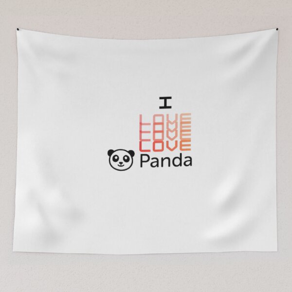 Item preview, I Love Panda Typography Gradient Design | Panda Lover Gift for Her | Cute Panda Graphic Tee designed and sold by SOLIORA  ATELIER.