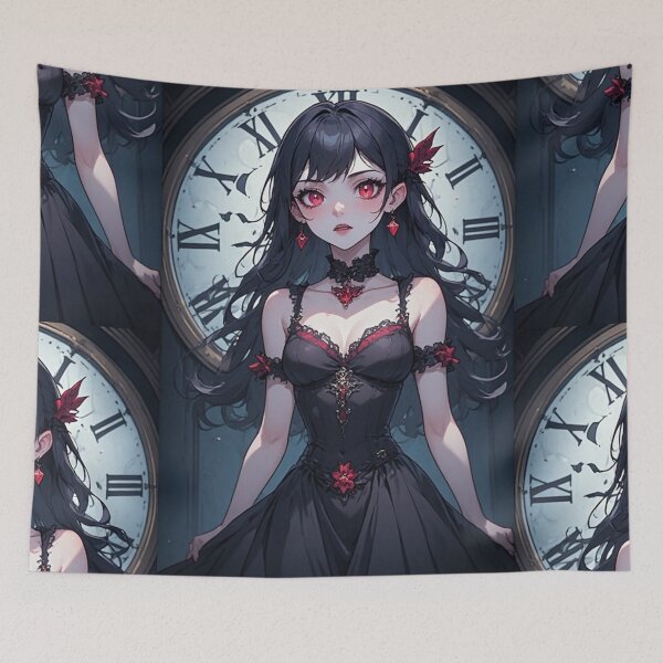 Item preview, Elegant gothic vampire and watch designed and sold by ArtsJulian.