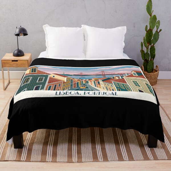 Item preview, Lisbon Cityscape - Vintage Travel Poster of Portugal designed and sold by Paulocdias.