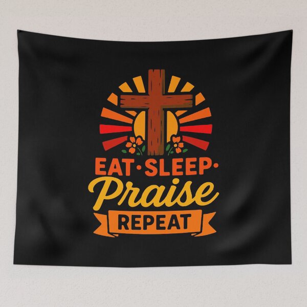 Item preview, Eat Sleep Praise Repeat  designed and sold by plushism.
